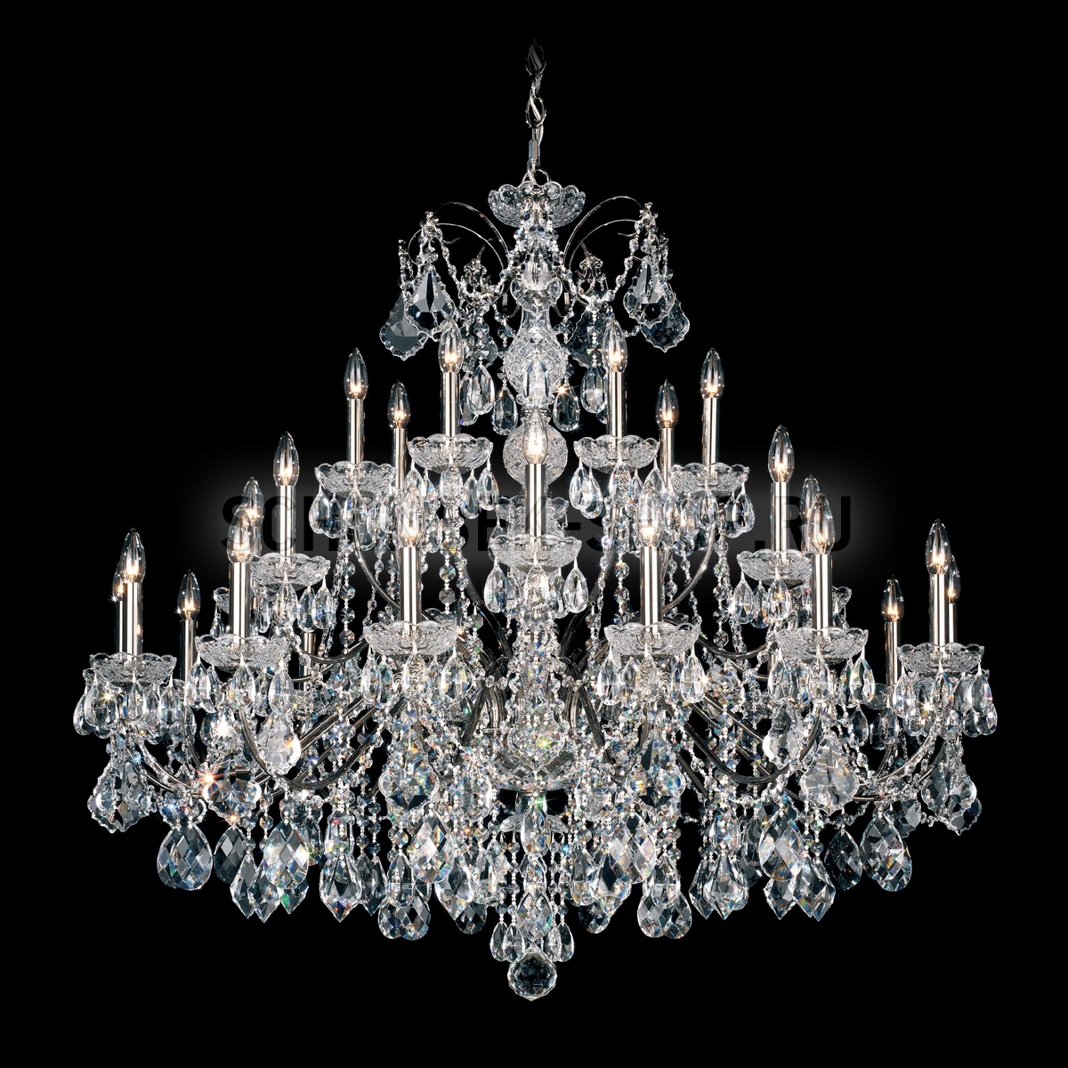 Schonbek tassau gt1019-36a , люстра, Antique Silver 48 Spectra® Crystal d80*h64 cm e14 9*40w